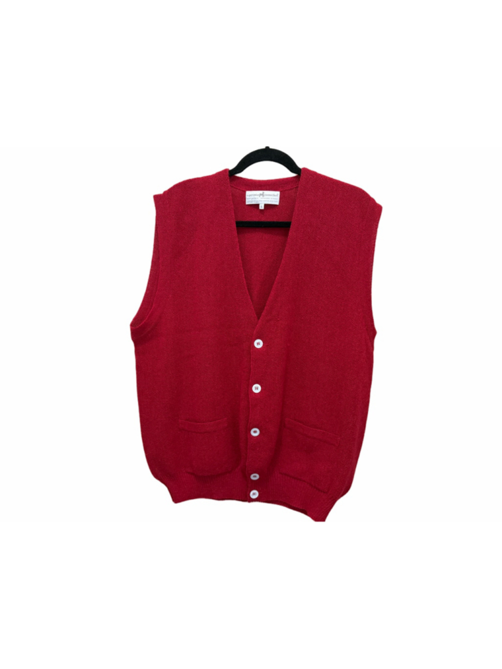 Women's The Peruvian Connection Alpaca Vest Red XL Sleeveless Warm